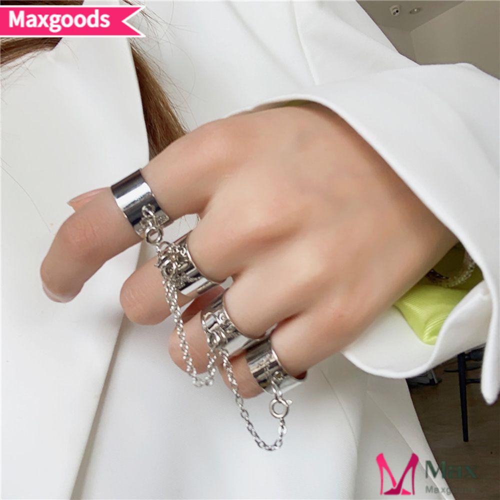 Nhẫn Hở Nhiều Lớp Bằng Hợp Kim Phong Cách Punk Cá Tính