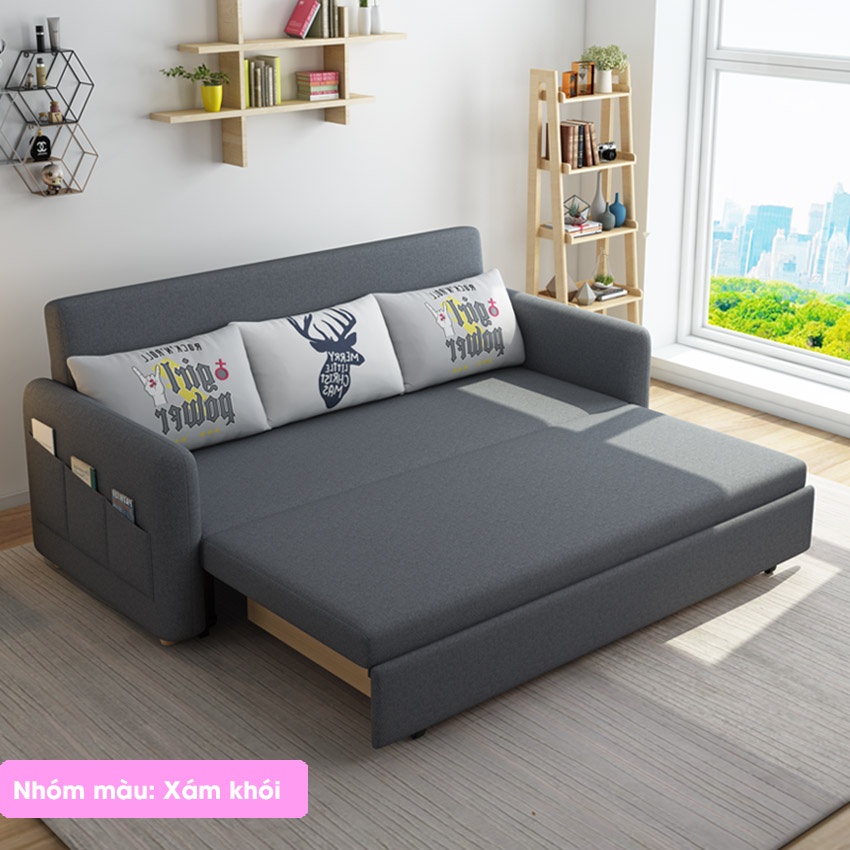 Giường Ngủ Thông Minh 267-1 , Giiường Sofa Gấp Gọn Thành Ghế Nhập Khẩu Kích Thước 1m9x1m9