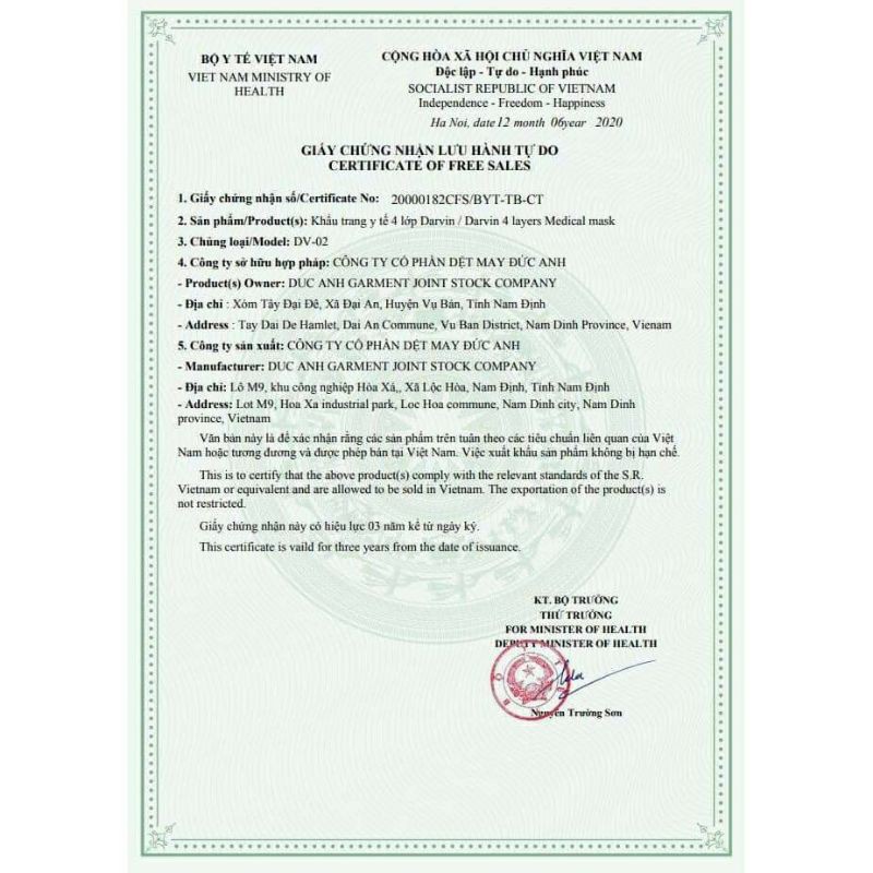 khẩu trang 4 lớp Darvin chính hãng. | BigBuy360 - bigbuy360.vn