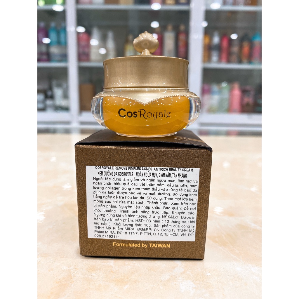 Kem Dưỡng Da Ngăn Ngừa Mụn, Nám, Tàn Nhang CosRoyale Remove Pimples Acnes Đài Loan 10g