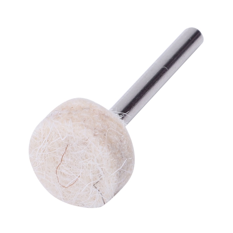 100 cái Len Nỉ Đánh Bóng Đánh Bóng Công Cụ Bánh Xe Tròn + 2 Trục Cho Dremel Rotary