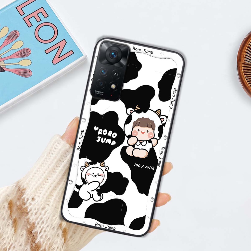 Ốp lưng Xiaomi Redmi Note 11 4G / Note 11S / Note 11 Pro / Note 11 Pro 5G in hình gấu cute,bò sữa 3D cute dễ thương