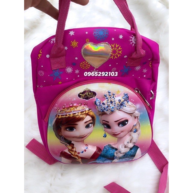 Balo Mẫu Giáo 3D Siêu Nhân Elsa Cho Bé Kt 30X25cm