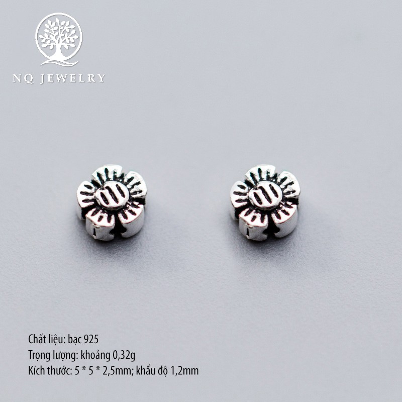 Charm bạc hình hoa mặt trời - NQ Jewelry