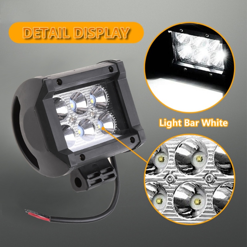 1 Cặp Đèn LED 4 inch 18W Chiếu Sáng Phía Sau Cho Xe Hơi