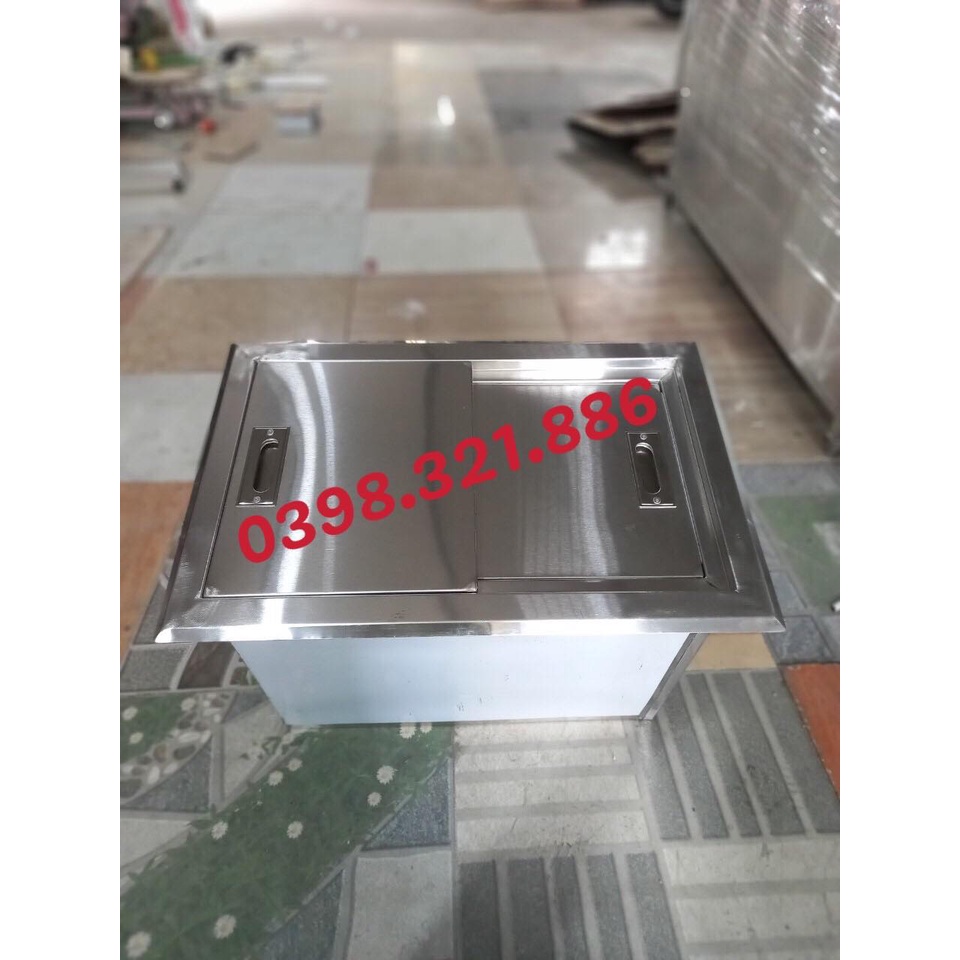 Thùng đá cao cấp Inox 304 âm quầy Bar
