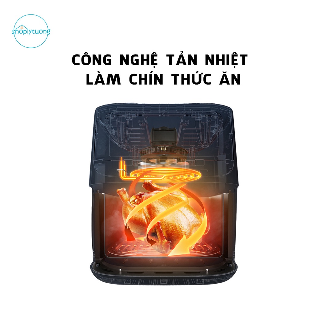 Nồi Chiên Không Dầu mobell YJ-711 Công Suất 1800W Dung Tích 8.8L Điều Khiển Cảm Ứng Kính Trong Suốt