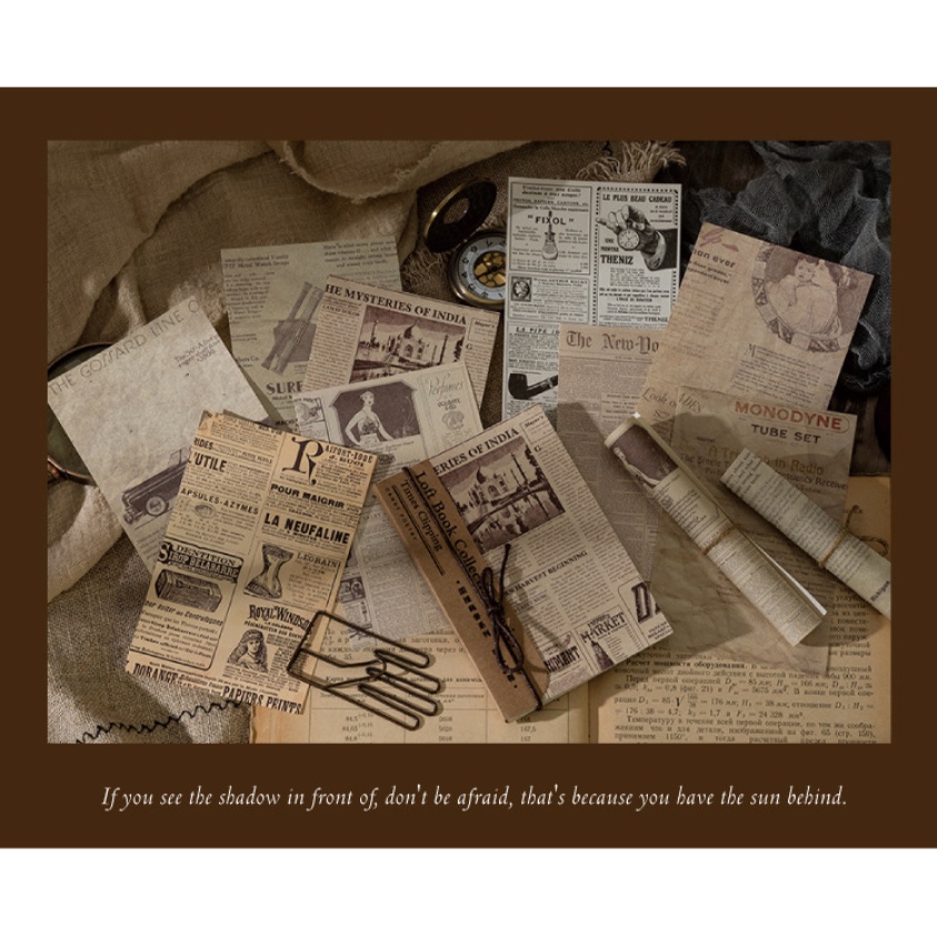 Giấy nền vintage trang trí sổ bullet cổ điển set 60 tờ HD89-K81 trang trí DIY Crafts, Scrapbook, Journal, Diary, Planner