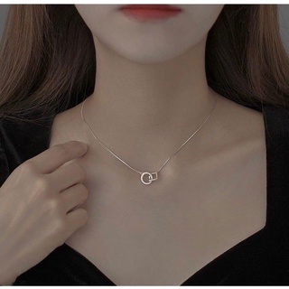 Dây chuyền bạc nữ kết vuông tròn nhà since