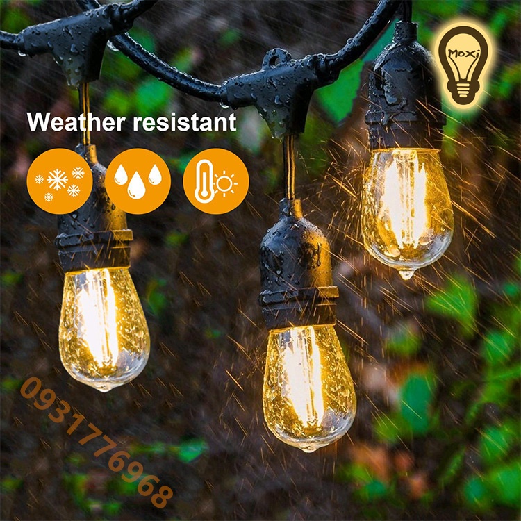 【DÂY LỚN LOẠI 1】Đèn dây E27 trang trí DECOR ngoài trời , sân vườn 5M 10M  đui kín nước (IP65) chống nước MOXI