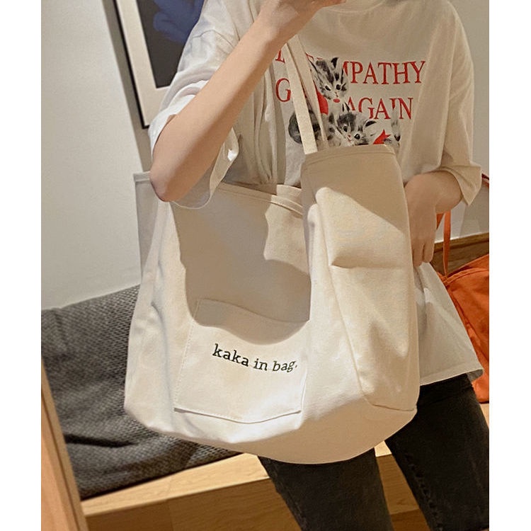 Túi xách Canvas cỡ lớn thời trang mùa hè cho nữ