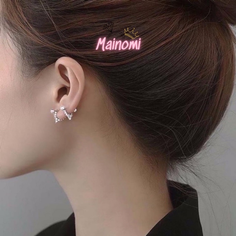 Bông tai bạc Hot Hit, Độc đáo phong cách Nhỏ gọn đầy cá tính Mainomi Shop Bạc Xinh