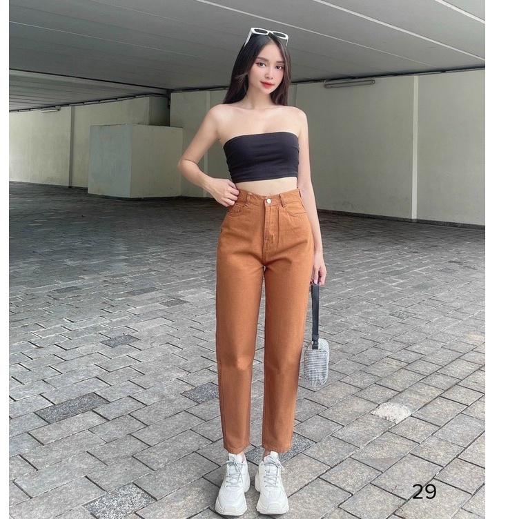 [Freeship] Quần Baggy Kaki nữ trơn màu bò, phong cách ullzang - JEANS FASHION93