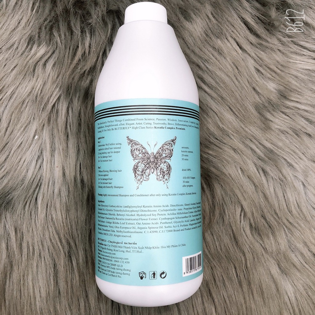 Keratin BUTTERFLY phục hồi tóc hư tổn nặng. tóc mủn, tóc cháy ( hàng chính hãng )