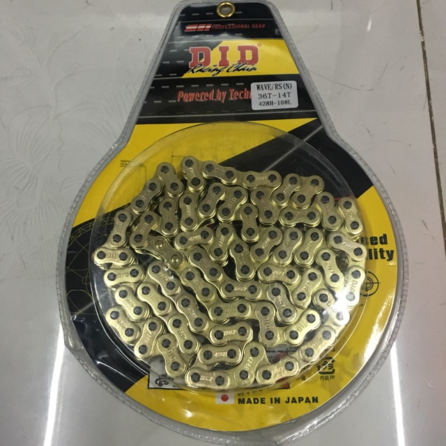 Nhông sên dĩa DID vàng Wave, RS