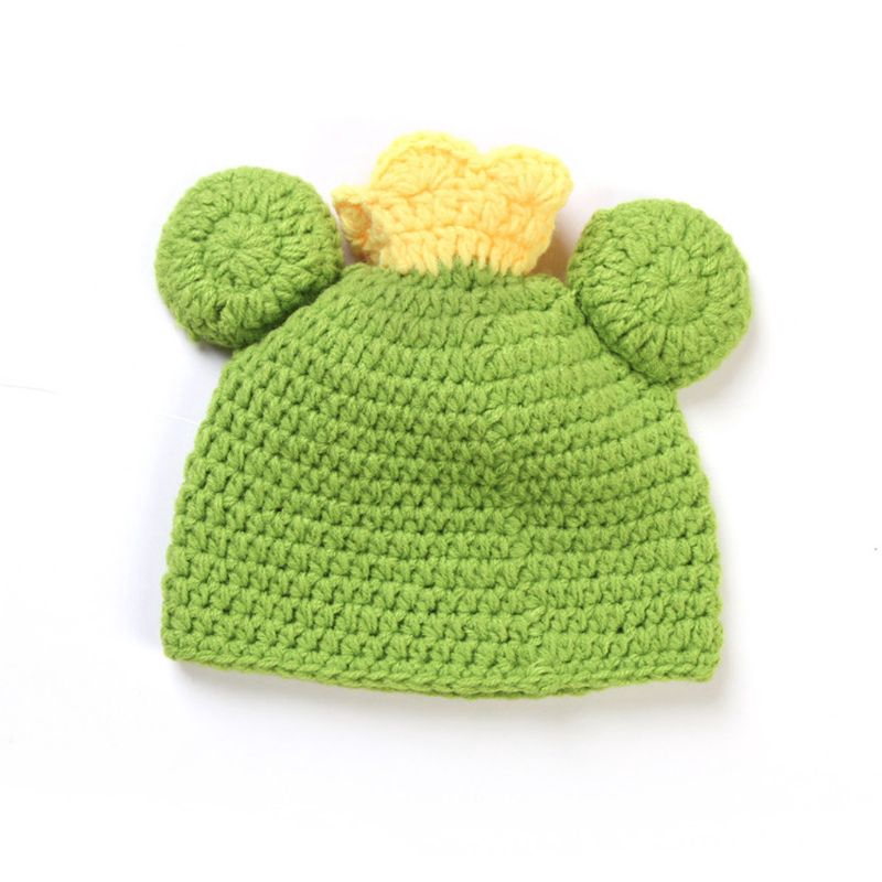 Mũ trùm đầu bằng len móc dành cho bé