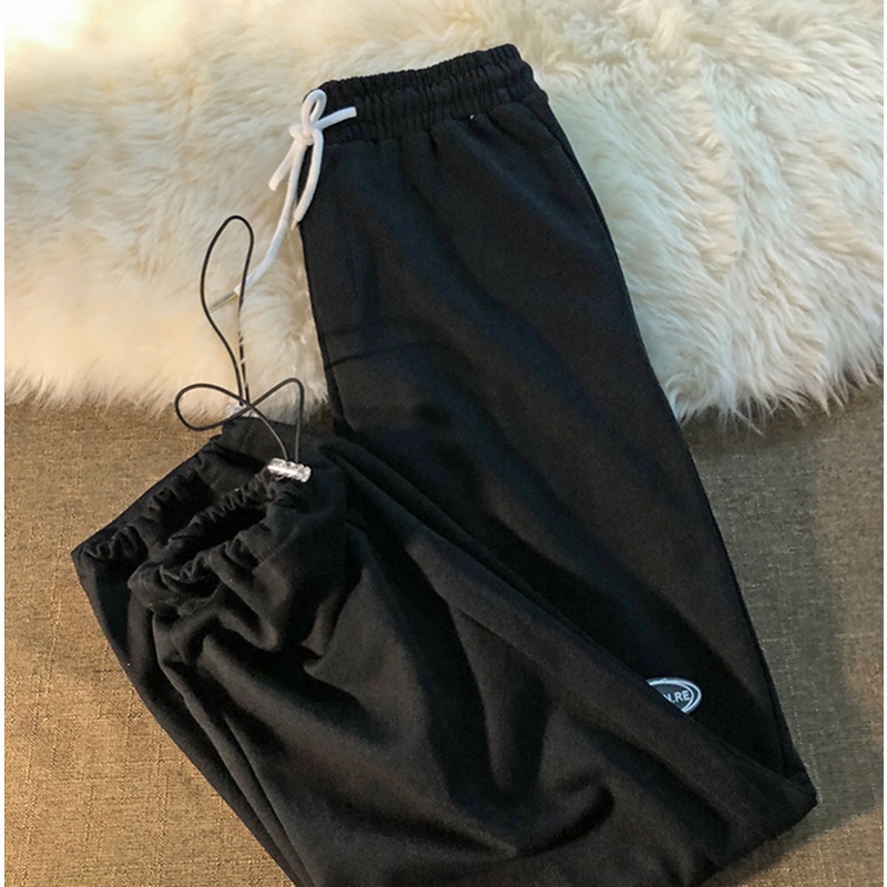 NRVP Quần Thể Thao Nữ Ống Rộng Phong Cách Đường Phố Hàn Quốc Mới