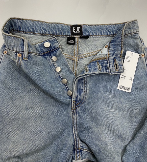 Quần slim straight cạp cao B.D.G urban outfitters chuẩn