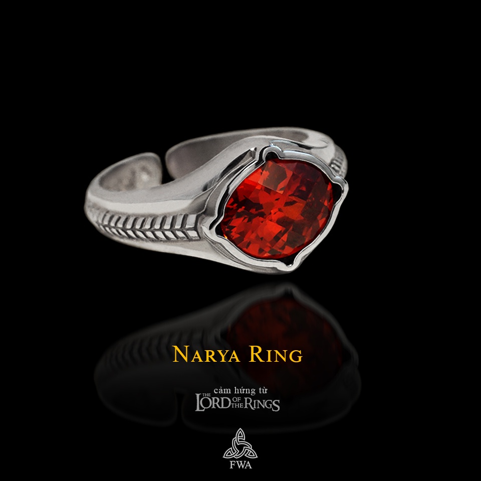 Nhẫn bạc nam FWA Narya Ring - Chúa tể chiếc Nhẫn