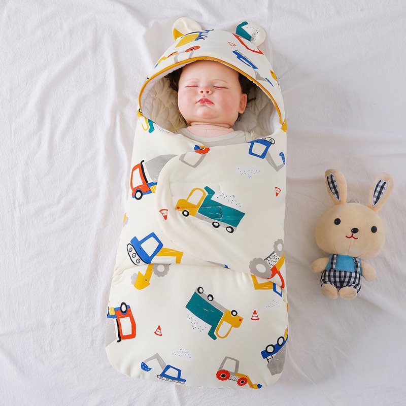 Túi Ngủ Quấn Bé Sơ Sinh Chống Sốc Chất Liệu Cotton