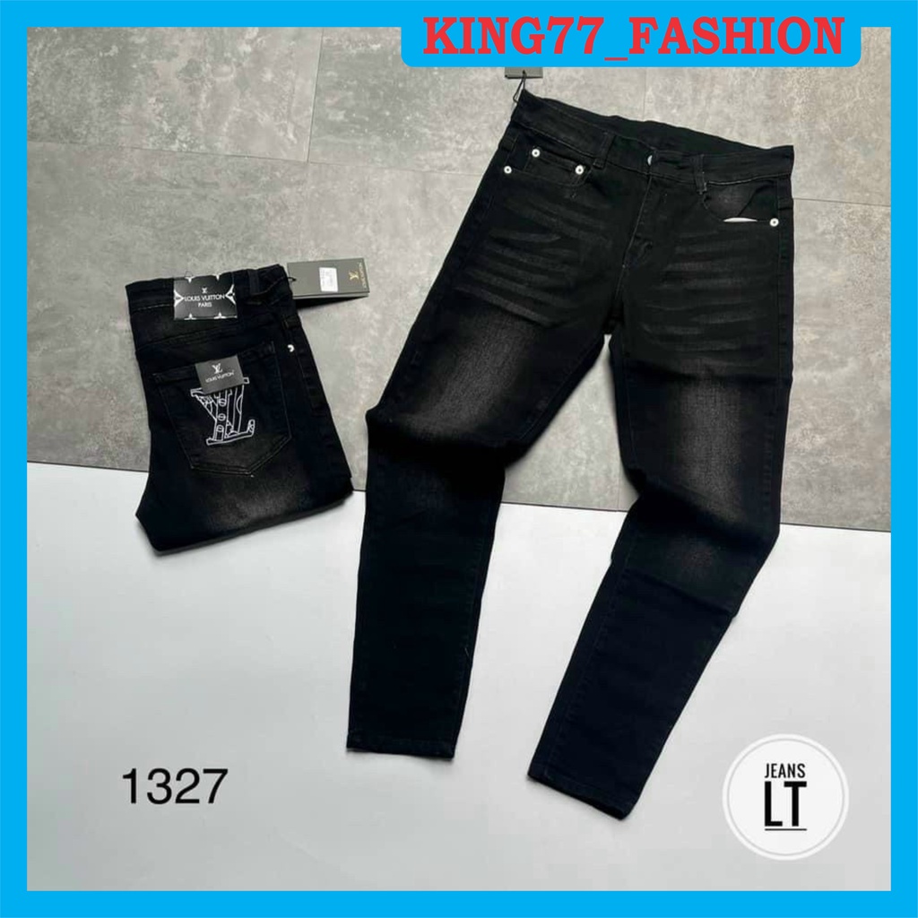 Quần jean nam đen loang màu phối họa tiết siêu đẹp chất bò co dãn 4 chiều mẫu mới chuẩn shop