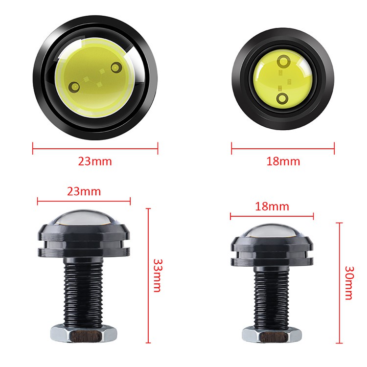 1 Đèn LED Mắt Đại Bàng DRL 18mm / 23MM Chống Nước Phá Sương Mù Cho Xe Hơi / Xe Máy