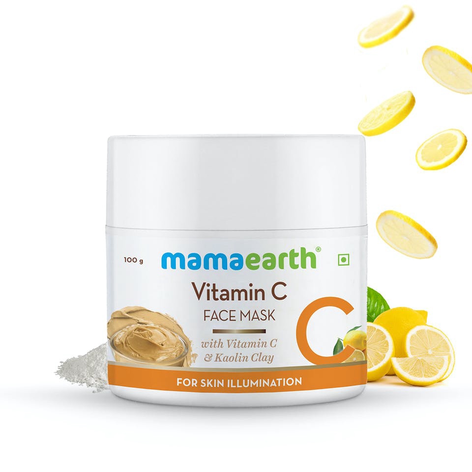 Mask đất sét Cao Lanh và vitC sáng da sạch sâu Mamaearth 100gr