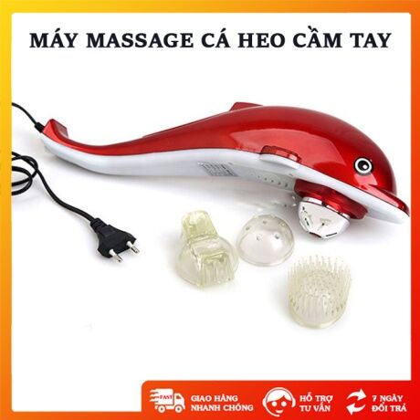 [HCM GIÁ TỐT] Máy Massage Cầm Tay Cá Heo 3 Đầu Loại Lớn Cao Cấp