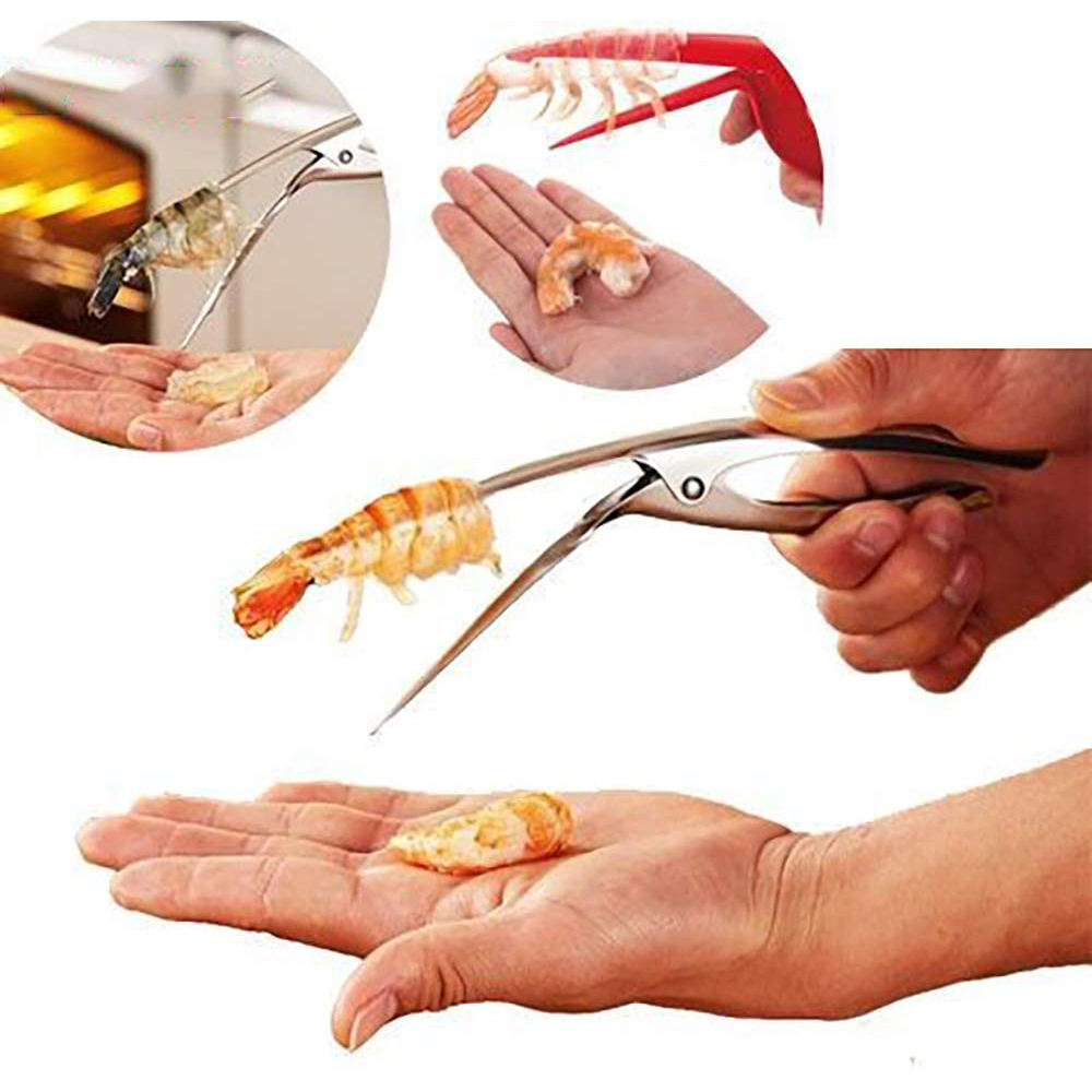 Dụng Cụ Lột Vỏ Tôm Tiện Lợi Bằng Thép Không Gỉ