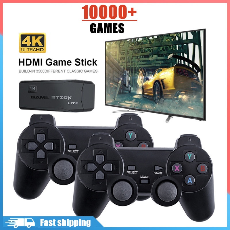 Máy Chơi Game Cầm Tay Không Dây M8 2.4G 4K 10000 Trò Chơi 64GB 32GB Cho PS1 / GBA boy