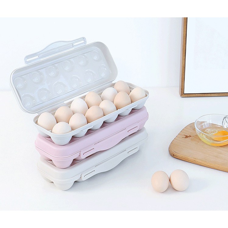 Khay đựng trứng, hộp đựng trứng lúa mạch 12 quả tiện dụng, an toàn