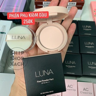 Phấn phủ cố định lớp make up, hút dầu LUNA Fixer Powder Pact