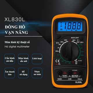 Đồng Hồ Đo Điện Vạn Năng 830L Máy Đo Cầm Tay Màn Hình LCD Có Đèn Nền