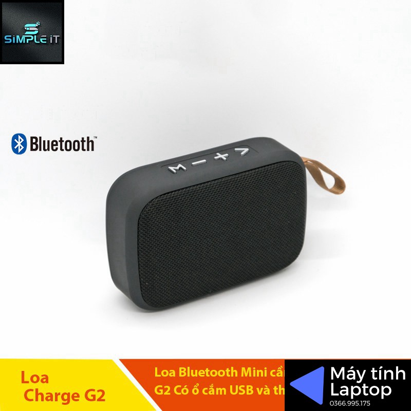 Loa Bluetooth Mini Cầm tay Charge G2 (Có ổ cắm USB và Thẻ nhớ) [BT]