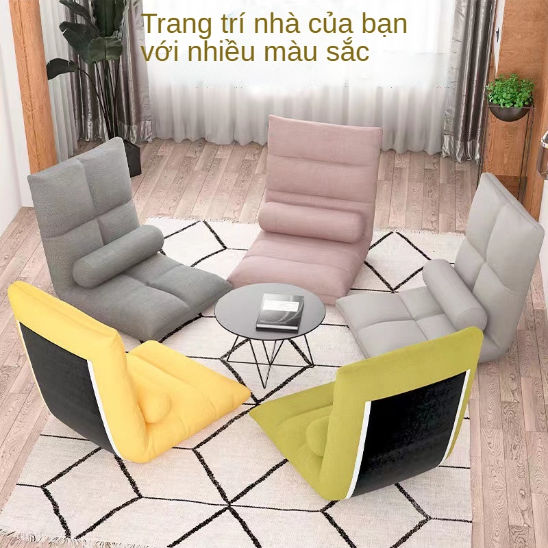 Ghế lười Tatami có thể gập lại sofa đơn nhỏ Phòng ngủ Sinh viên tập giường dưới sàn-kích thước to tặng gối