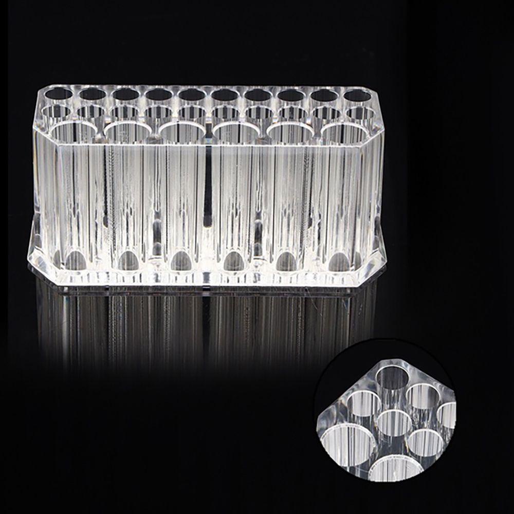 Giá Đỡ Trưng Bày Cọ Trang Điểm 26 Lỗ Bằng Acrylic Trong Suốt