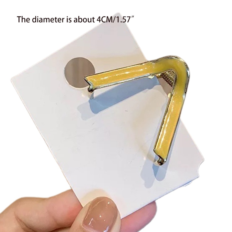 Kẹp Tóc Chữ V Bằng Kim Loại Chống Trượt Phong Cách Pháp