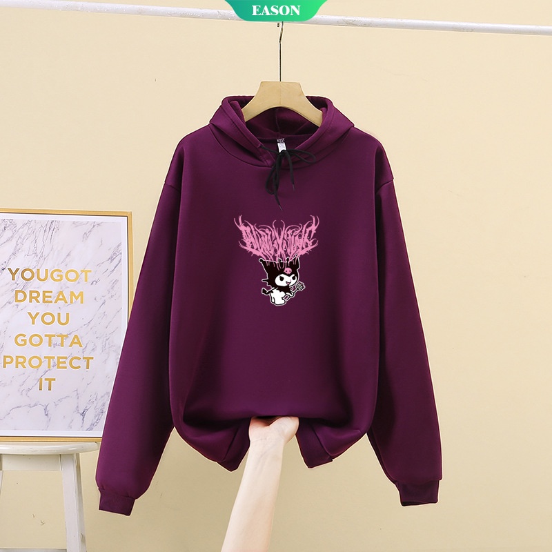 Áo Khoác Hoodie Dáng Rộng In Hình Nhân Vật Kuromi Thời Trang Xuân Thu Dành Cho Nữ 2022