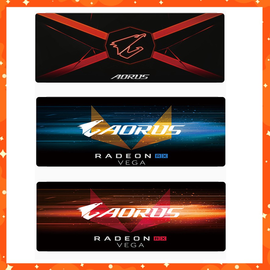 Lót Chuột Cỡ Lớn 30x80 cm, Full Bộ Aorus ROG Gaming, Chất Liệu Cao Su Tự Nhiên