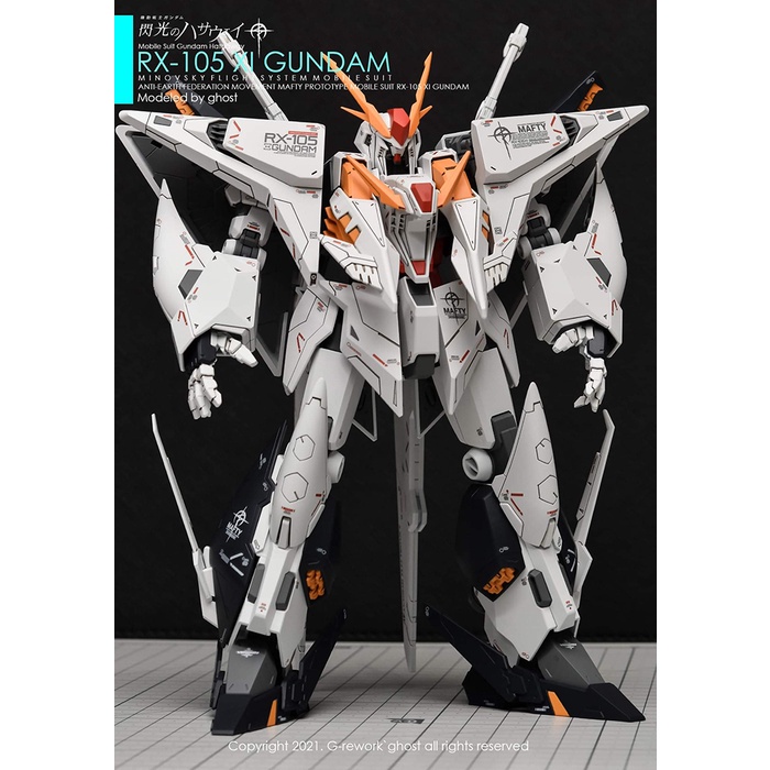 Decal Dán Trang Trí Xe Hơi GHOST HGUC RX-105 Xi Chất Lượng Cao