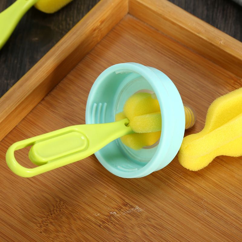 Cọ bình sữa, núm ti bông mềm chuyên dùng cho bé