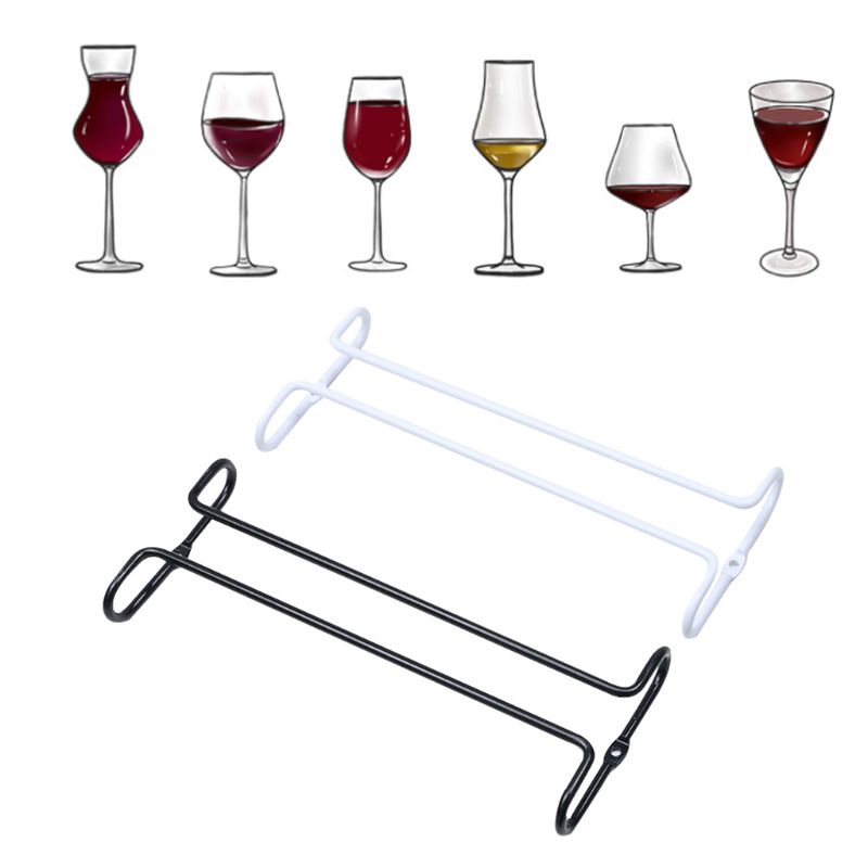Giá Đỡ Ly Rượu Vang Bằng Kim Loại Treo Dưới Tủ Tiện Dụng Cho Nhà Bếp / Quán Bar
