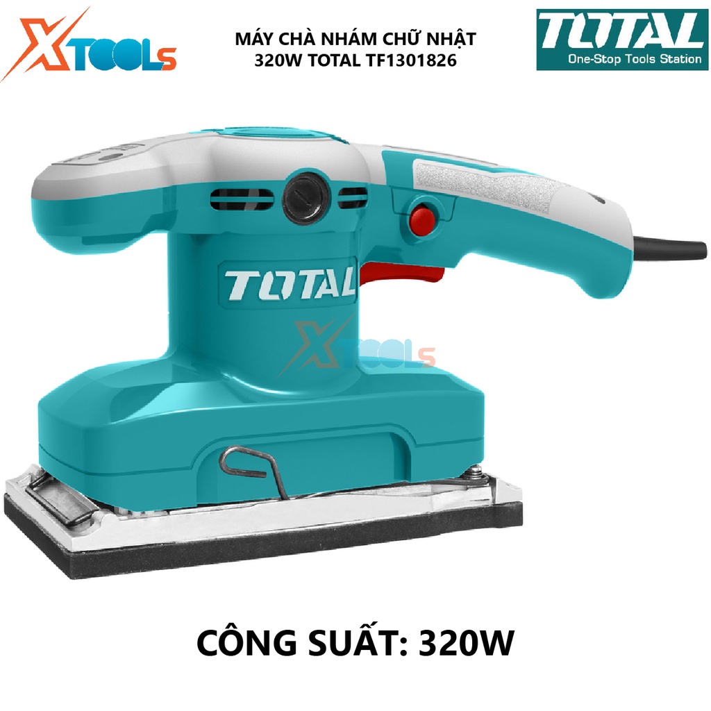 Máy chà nhám chữ nhật TOTAL TF1301826 máy chà nhám có điện thế 220V-240V/50-60Hz, công suất 320W, 14,000rpm, 93mm x 185m