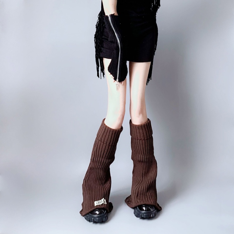 Brroa Vớ Dệt Kim Ống Loe Cao Tới Gối In Chữ Phong Cách Lolita Harajuku Đường Phố Cho Nữ