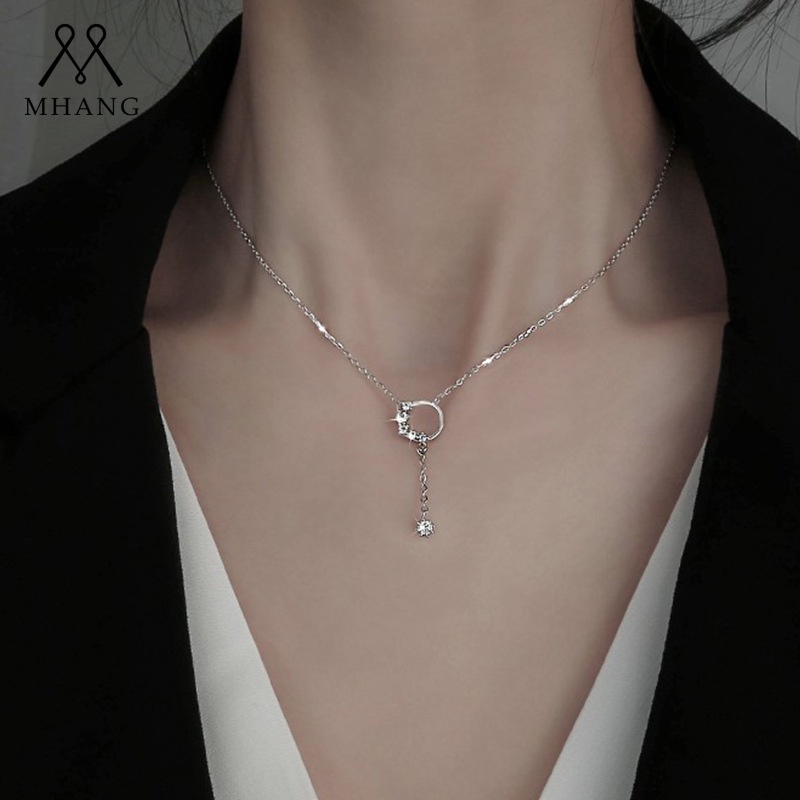 Vòng cổ Mặt Tròn Đính Đá Zircon Hình Bạch Tuộc Phong Cách Hàn Quốc Ngọt Ngào