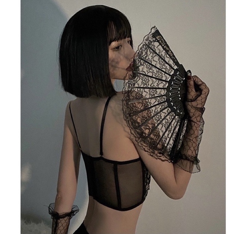 Set bra ren thêu hoa cao cấp kiểu Pháp