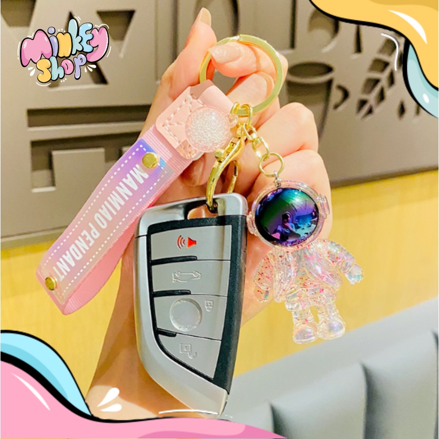 Móc Khóa Đẹp Hình Phi Hành Gia Trong Cute phụ kiện Túi Xách dễ thương -Minkey