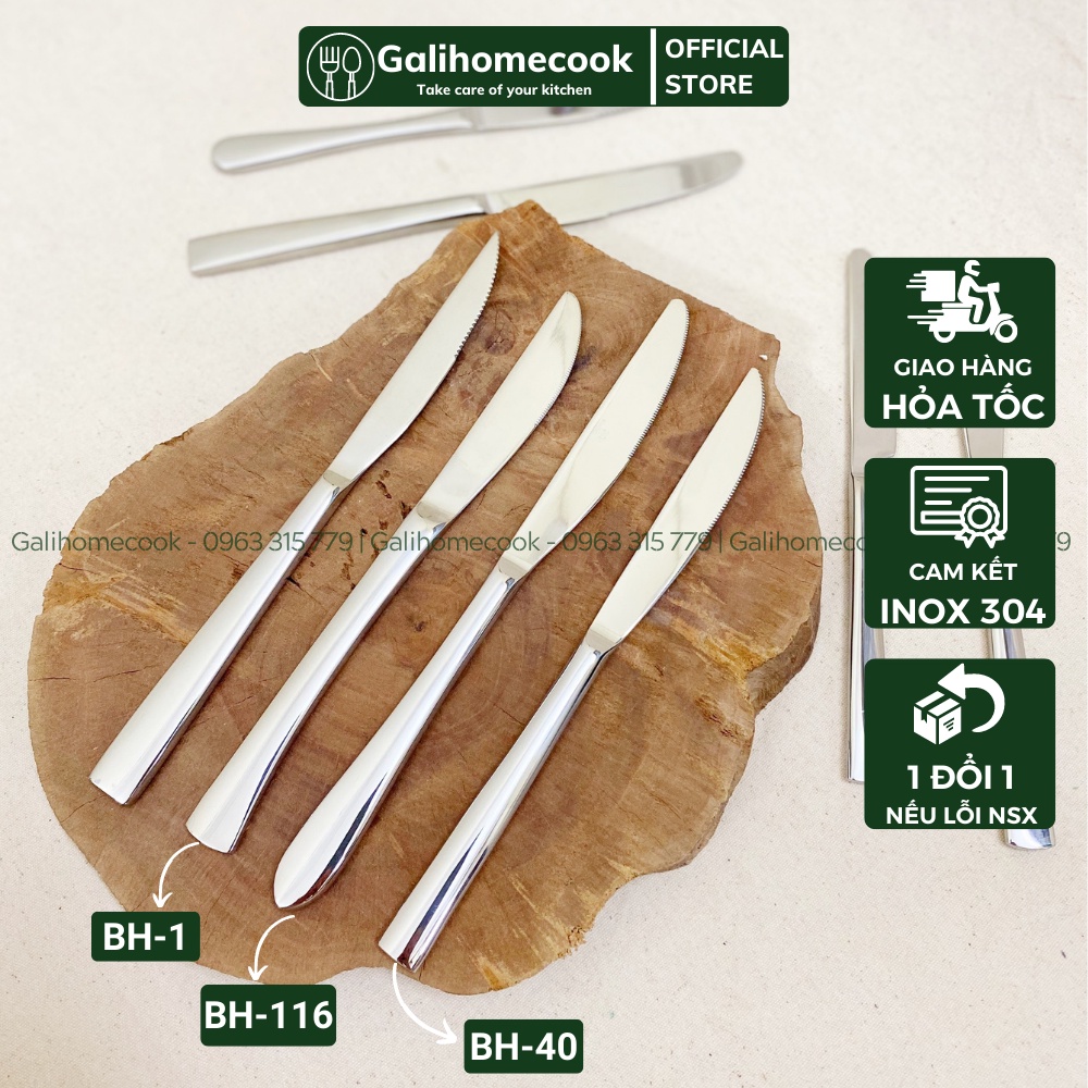 Dao ăn bít tết, ăn thịt inox 420 chuyên dụng cao cấp xuất Châu Âu sang trọng | GaliHomecook Knife