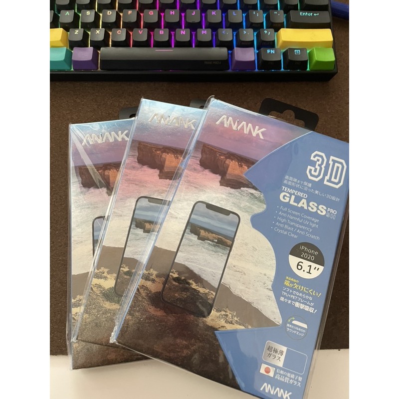 Kính cường lực ANANK 3D Curved Clear cho 12 Pro Max - Clear Không Viền Đen