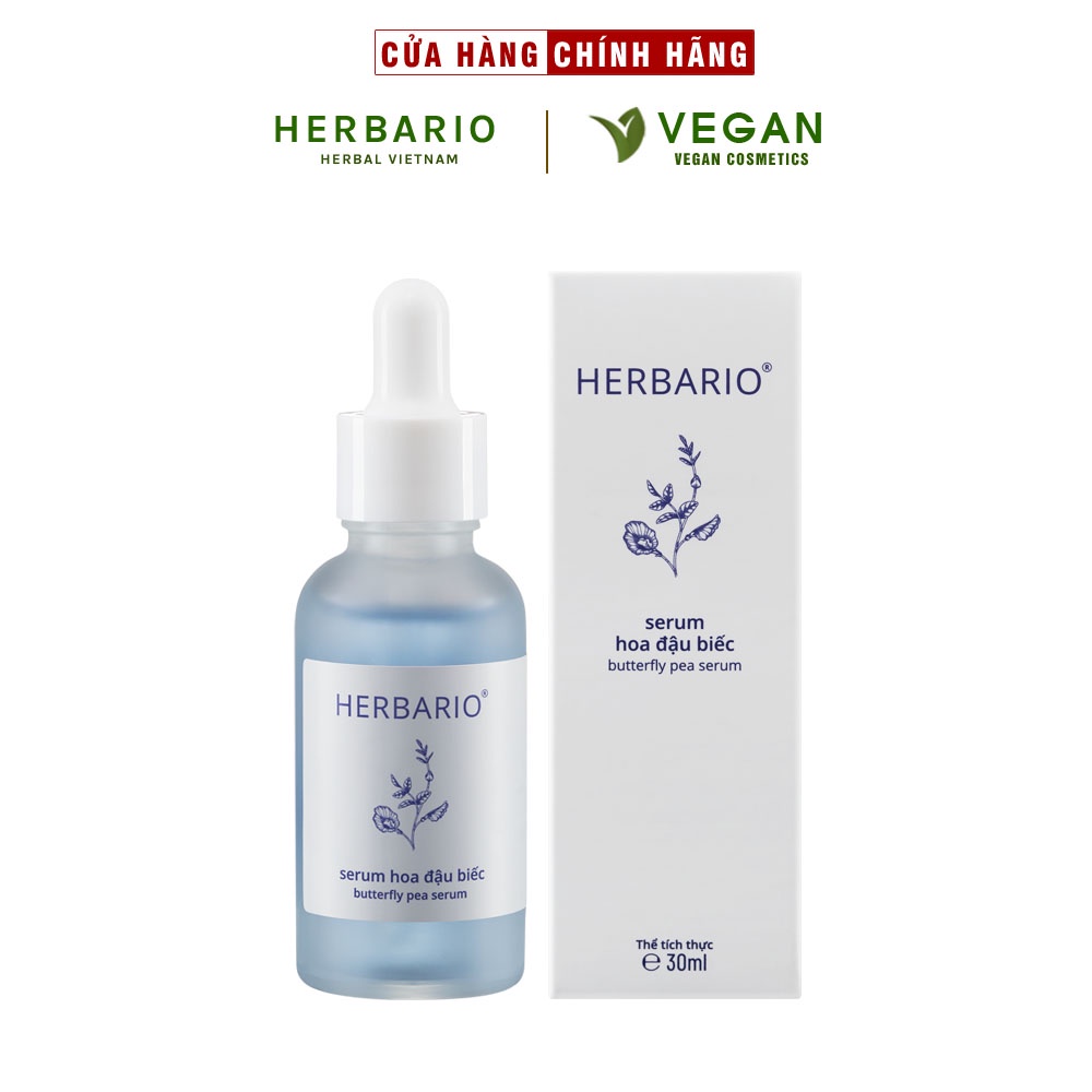 Serum Hoa Đậu Biếc ngăn ngừa lão hóa da 30ml herbario thuần chay